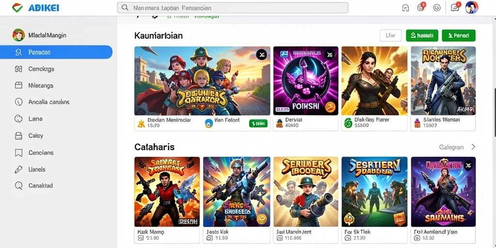 Tampilan layar utama RP8 yang menarik.