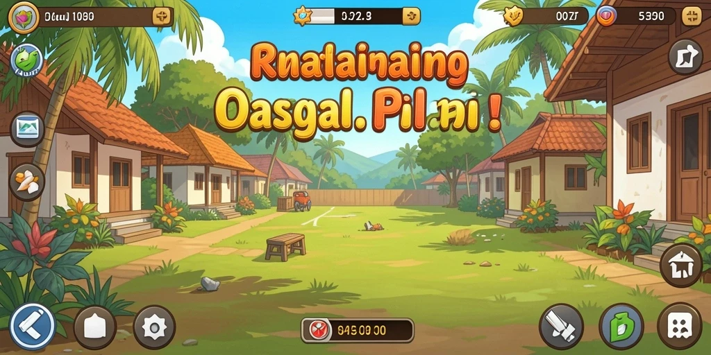 Bertarung melawan monster raksasa dalam dungeon.